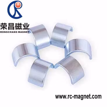 Aimant permanent adapté aux besoins du client de NdFeB de néodyme d'aimant de terre rare d'arc de revêtement de zinc